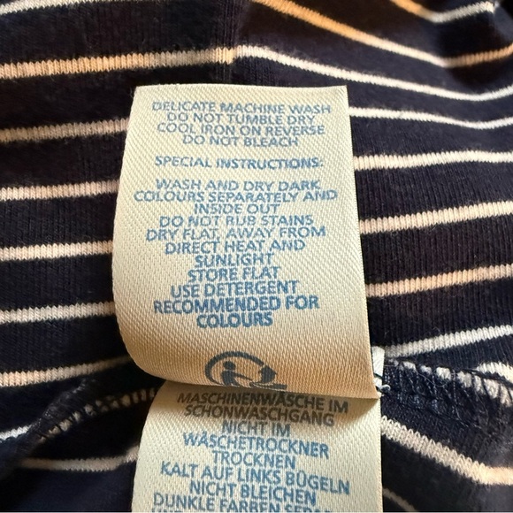 Boden Janie Day Striped Dress with shoulder zipper detail Size 8 - Picture 8 of 8